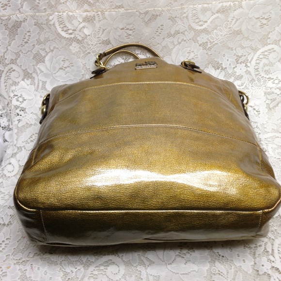 Coach Gold Vernis Enamel Shoulder Bag - Picture 6 of 13